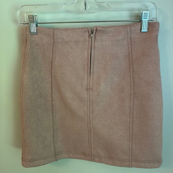 EUC Shinestar pink mauve suede Skirt, women’s small - Picture 3 of 5